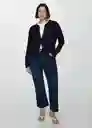 Cardigan Paco Navy Talla 28 Mujer Mango