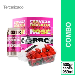 Combo BBC Rose 4 Lata + Fresas Ec 500 g