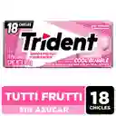 Chicle Trident Sin Azúcar de Tutti Frutii 18 Unid