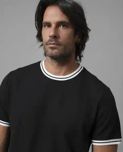 Camiseta Hombre Negro Talla M 109G018_NEG194007 Rifle