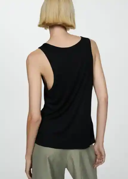 Top Bobar Negro Talla XS Mujer Mango