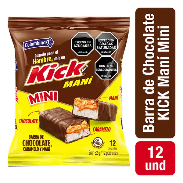 Colombina Barra de Chocolate Kick Mani