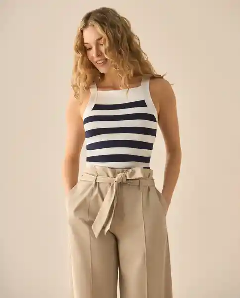 Tejido Azul Marea Alta Medio Talla M 669G200 Esprit