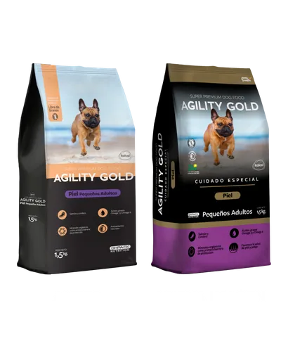 Agility Gold Alimento Para Perro Pequeños Adultos Piel 1.5 Kg