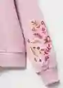Sudadera Romance Malva Talla 10 Niña Mango
