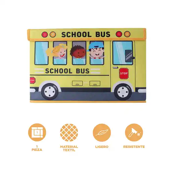 Organizador de Tela Grande Con Tapa Serie Miniso Amarillo Miniso