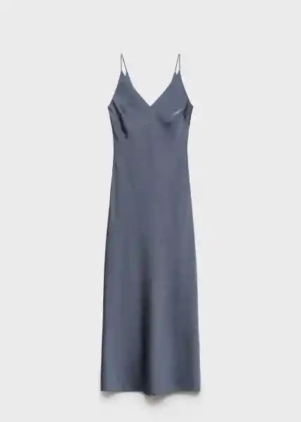 Vestido Cross Tejano Gris Talla L Mujer Mango