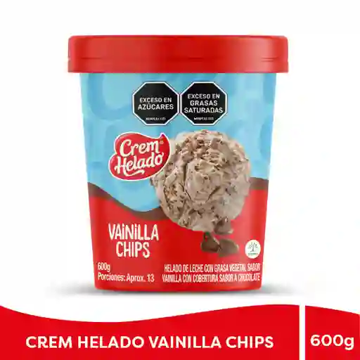 Crem Helado Vainilla Chips 600 g