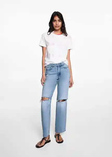 Jean Clean Tejano Medio Talla 20 Teen Mango