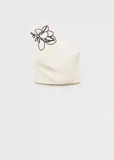 Top Bari Offwhite Talla M Mujer Mango
