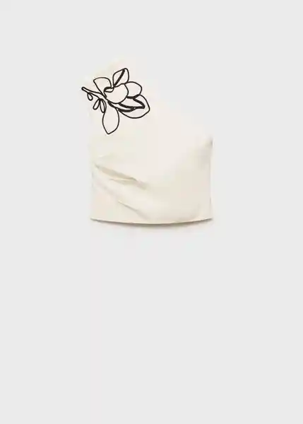 Top Bari Offwhite Talla M Mujer Mango