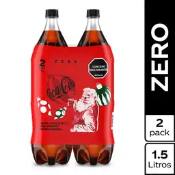 Gaseosa Coca-Cola ZERO 1.5L x 2 Unds