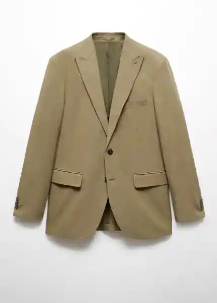 Blazer Americana Amalfip Khaki Talla 48 Hombre Mango