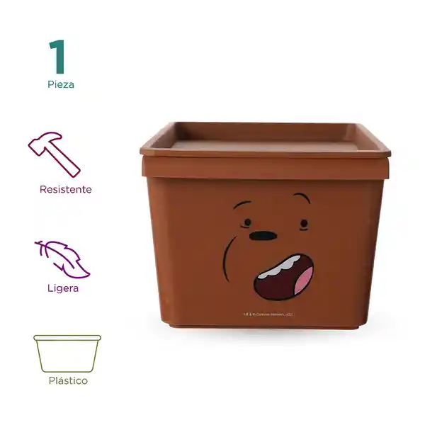 Caja de Almacenamiento Con Tapa Oso Pardo 5.0 Miniso