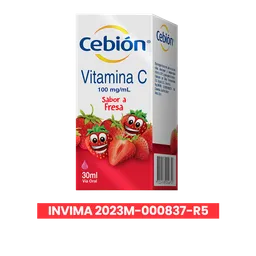 Cebión Vitamina C en Gotas para niños sabor a Fresa con 30ml