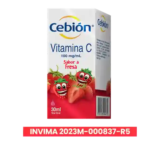 Cebión Vitamina C en Gotas para niños sabor a Fresa con 30ml