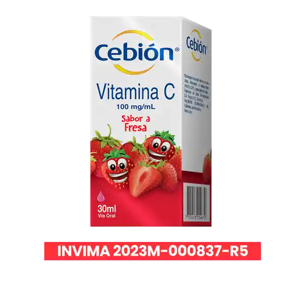 Cebión Vitamina C en Gotas para niños sabor a Fresa con 30ml