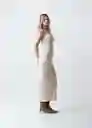 Vestido Mujer Crudo Vainilla Claro Talla S 473G038 Naf Naf