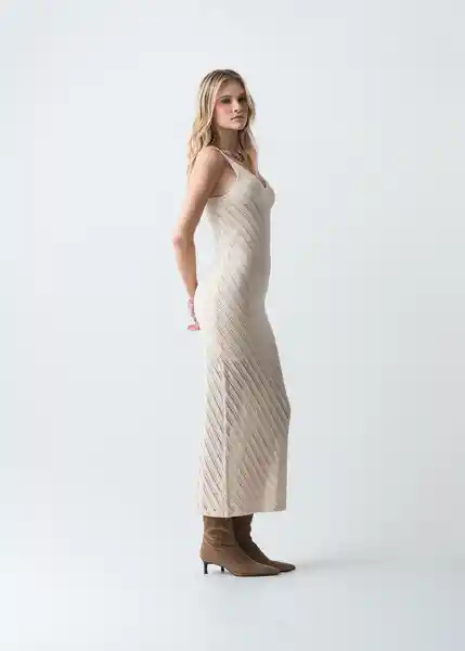 Vestido Mujer Crudo Vainilla Claro Talla S 473G038 Naf Naf