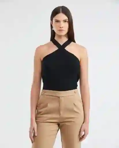 Top Party Negro Sombrío Ultraoscuro Talla M Mujer Chevignon