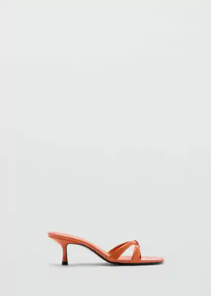 Sandalias Plane1 Naranja Talla 36 Mujer Mango