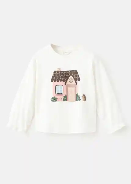 Camiseta House Offwhite Talla 70 Niñas Mango