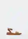Sandalia Sala Cuero Talla 38 Mujer Mango