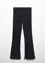 Leggings Flaret Negro Talla 22 Teen Niñas Mango