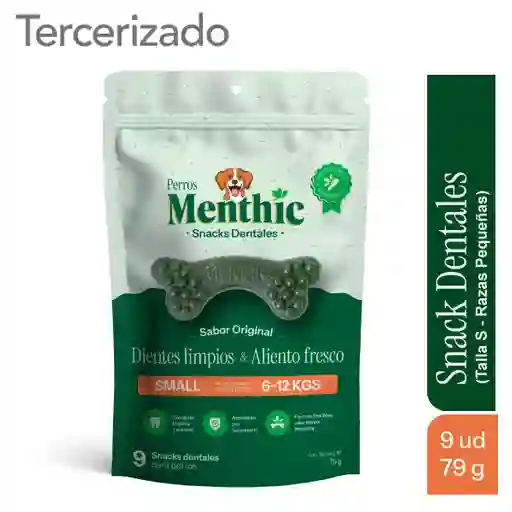  Menthic Huesos Talla S. Snacks Dentales x 9 unidades (79 gr)