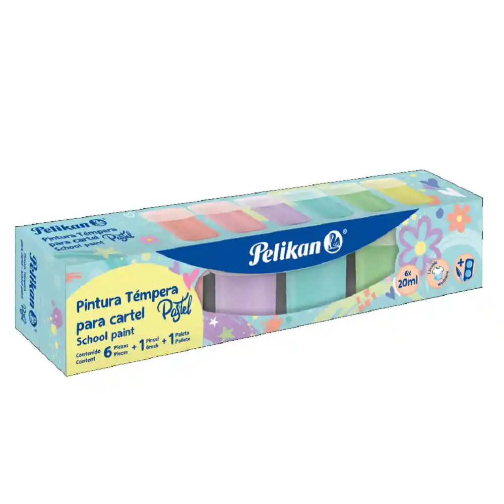 Pelikan Témpera Escolar Tonos Pastel