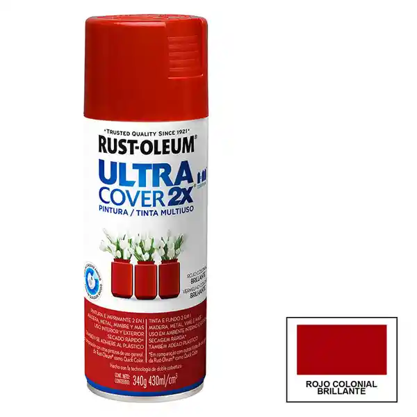 Rust-Oleum Pintura Ultra Cover 2X Rojo Colonial Brillante
