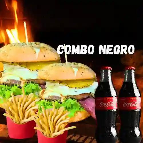 2 Hamburguesas + Papas+ Gaseosa