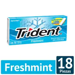 Trident Chicle Sin Azúcar Freshmint