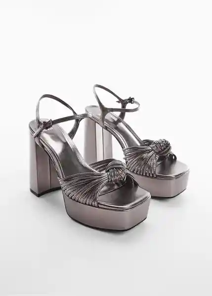 Sandalias Alma Gunmetal Talla 41 Mujer Mango