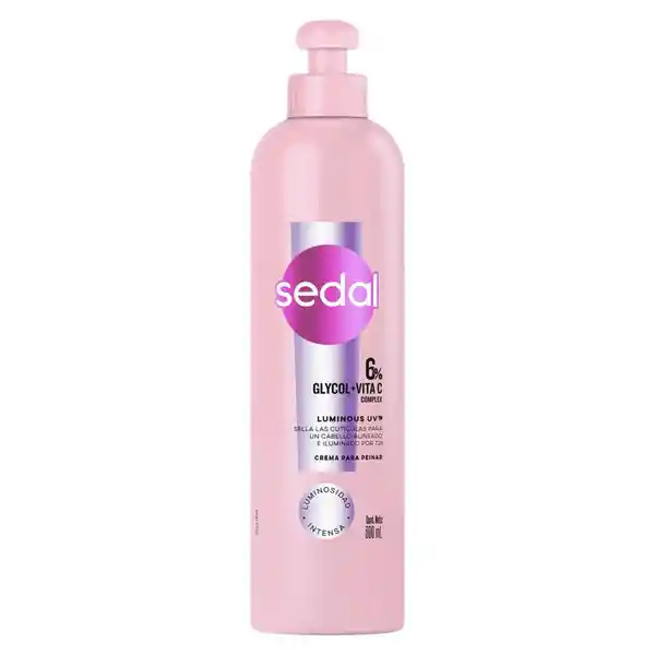 Crema Peinar Sedal Glycolic 5X Luminoso Por 100H