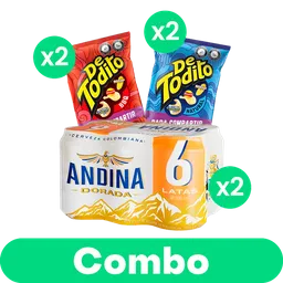 Combo 4 Pack de Todito + 6Pack Andina X2