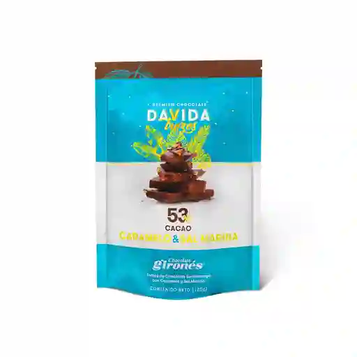 Davida Trozos de Chocolate Caramelo y Sal Marina