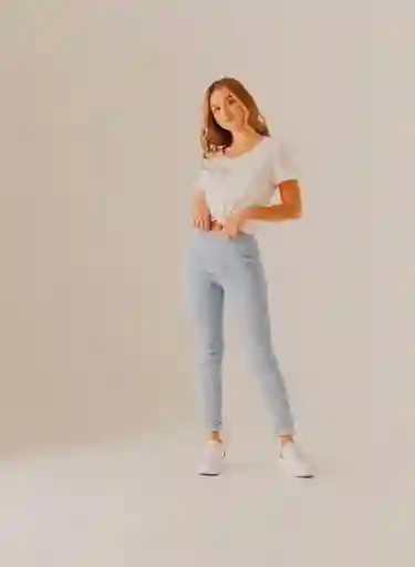 Jean Índigo Mujer Hielo Sin Cierre Talla 12 People