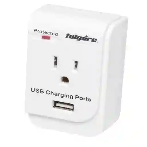 Multicontacto 1 Toma y 1 Usb Fulgore Supresor 150 J