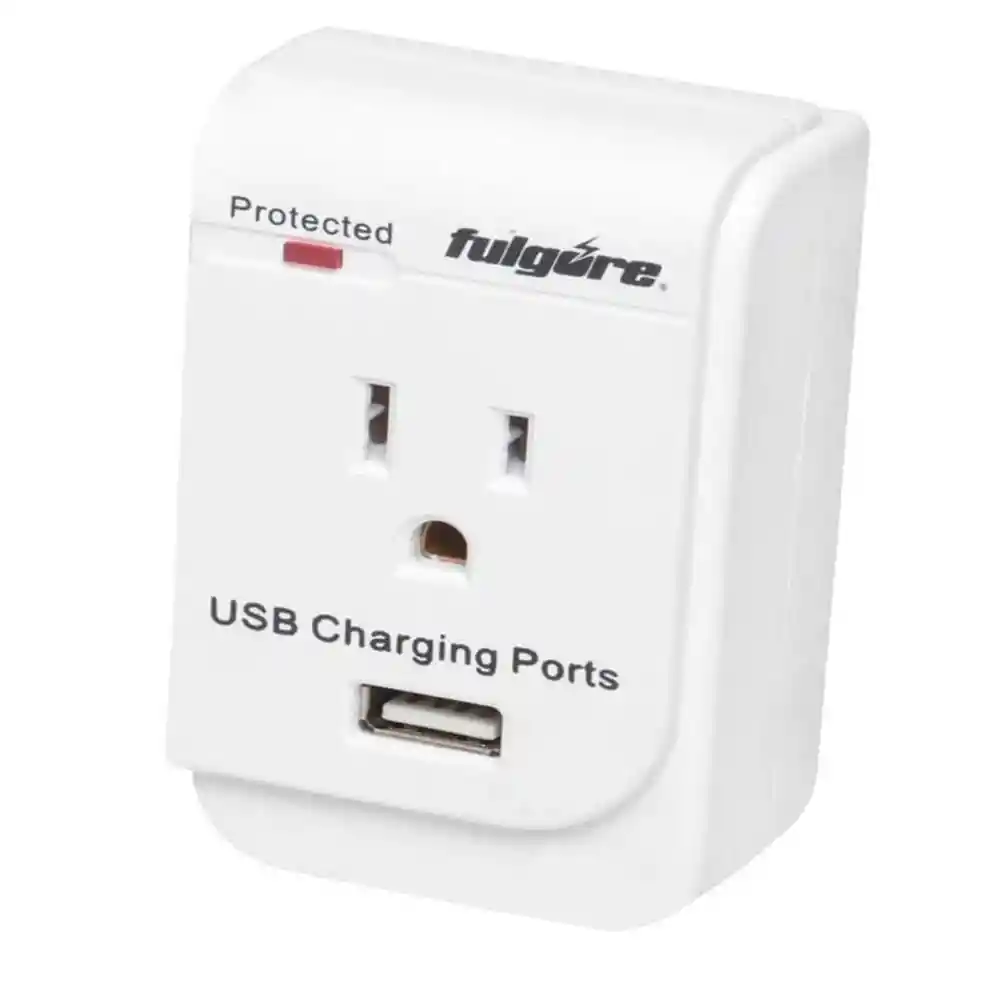 Multicontacto 1 Toma y 1 Usb Fulgore Supresor 150 J