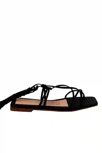 Sandalia Plana Negro Virgil