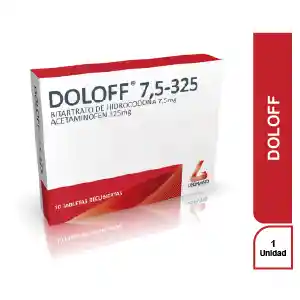 Doloff (325+7.5)mg Tab Rec Caja X 10