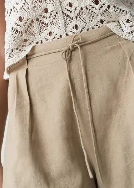 Short Anni Mujer Beige Polvillo Medio Talla S 452G388 Naf Naf