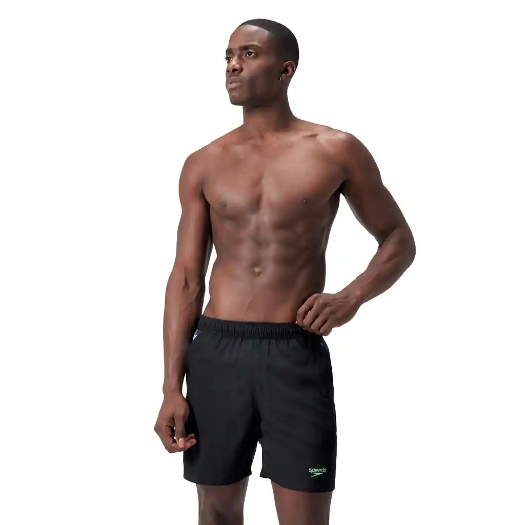 Pantaloneta Sport 2 Panel 16 Pulgadas Hombre Negro-m