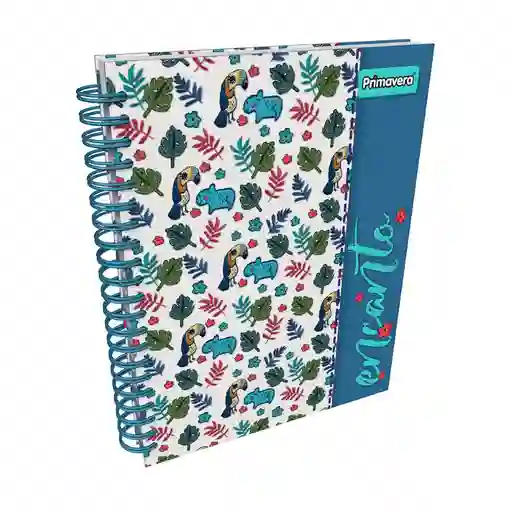 Cuaderno Primavera Argollado Encanto Mixto 5 Materias 150 Hojas