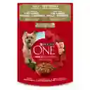 Comida húmeda para perros cachorros y adultos sabor a Carne, pollo y cordero Purina One x 85gr