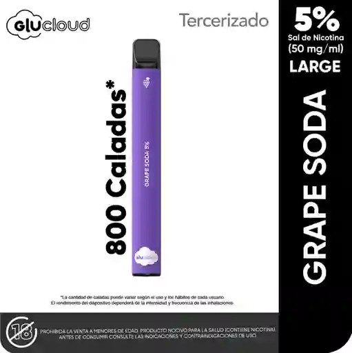 Glucloud Vape Grape Soda Large / 800 Puff