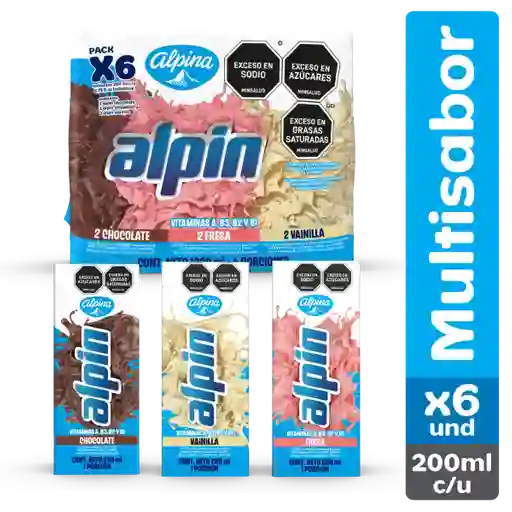Alpin Multisabor Caja 200 mL x 6 Und