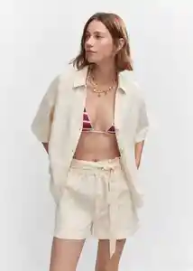 Short Lina Arena Talla XL Mujer Mango