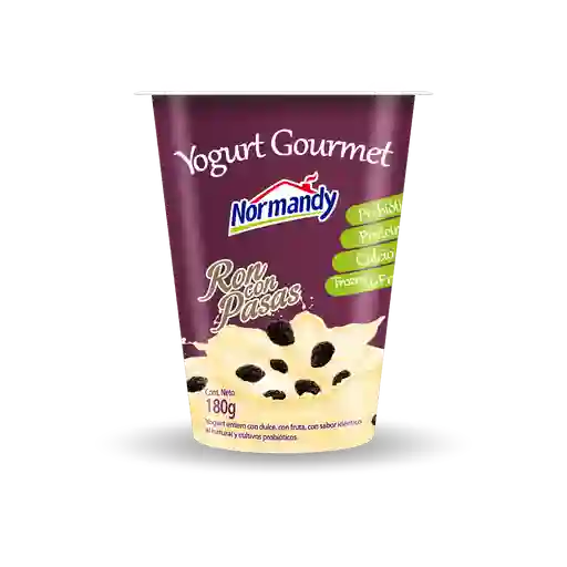 Normandy Yogurt Gourmet Sabor Ron con Pasas